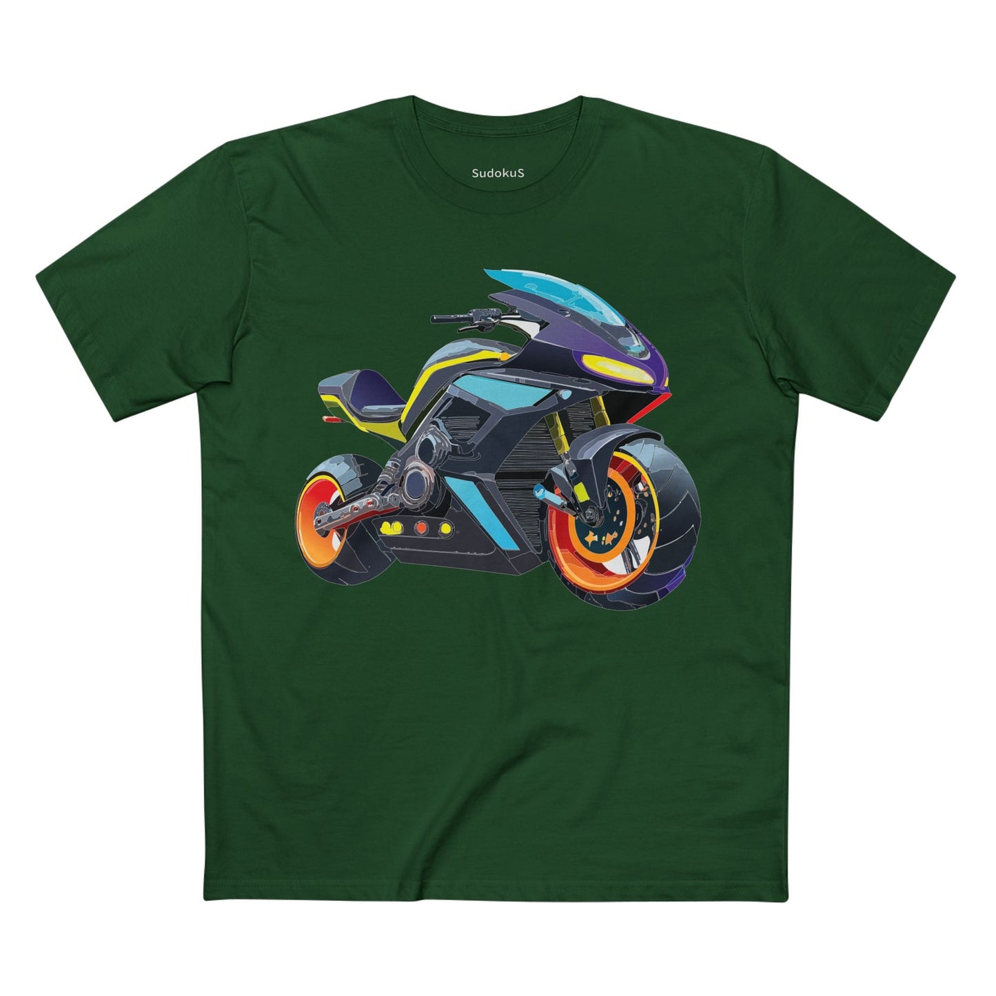 Moto Bike Graphic Unisex 100 Cotton Staple Tee 27