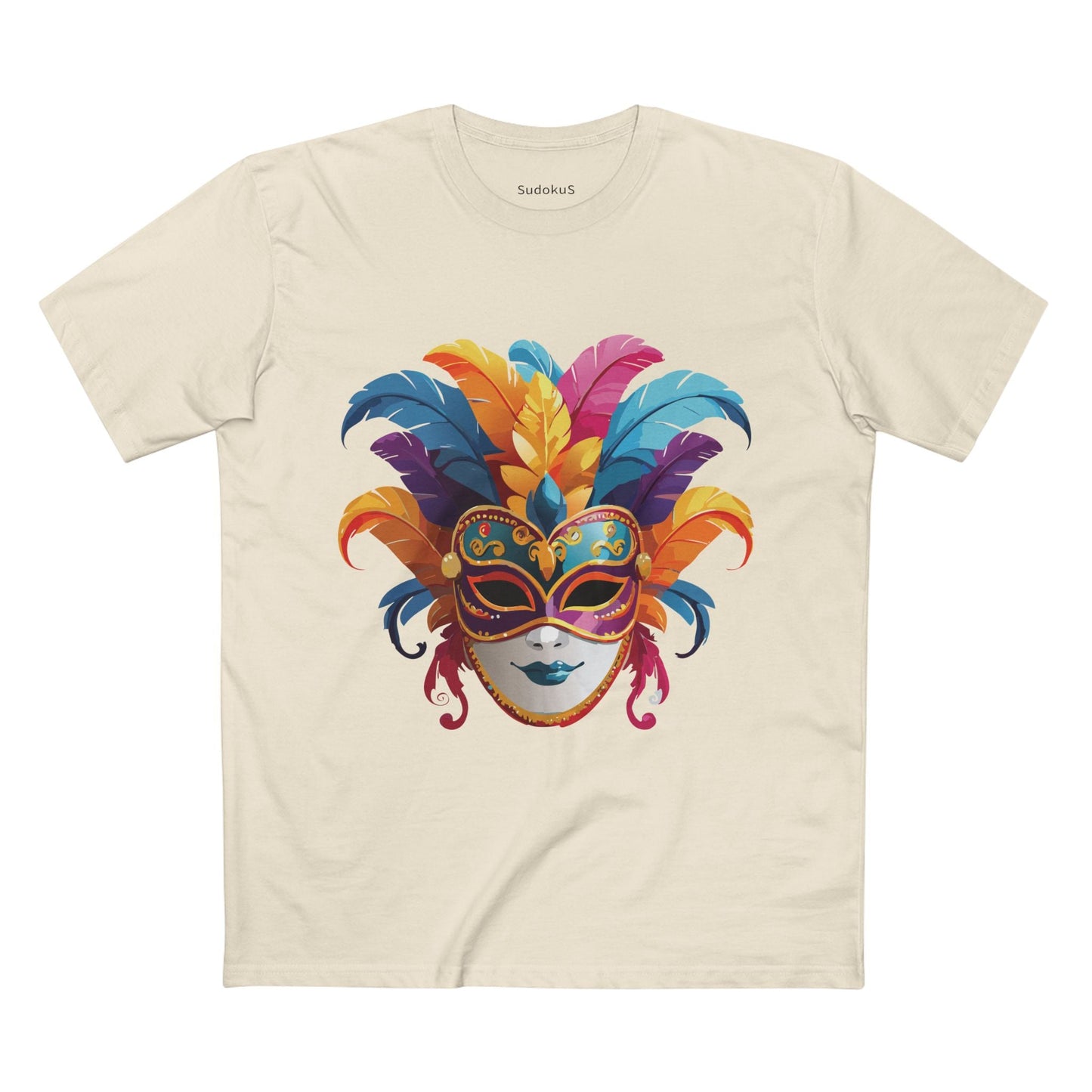 Mask Graphic Unisex 100 Cotton Staple Tee 13