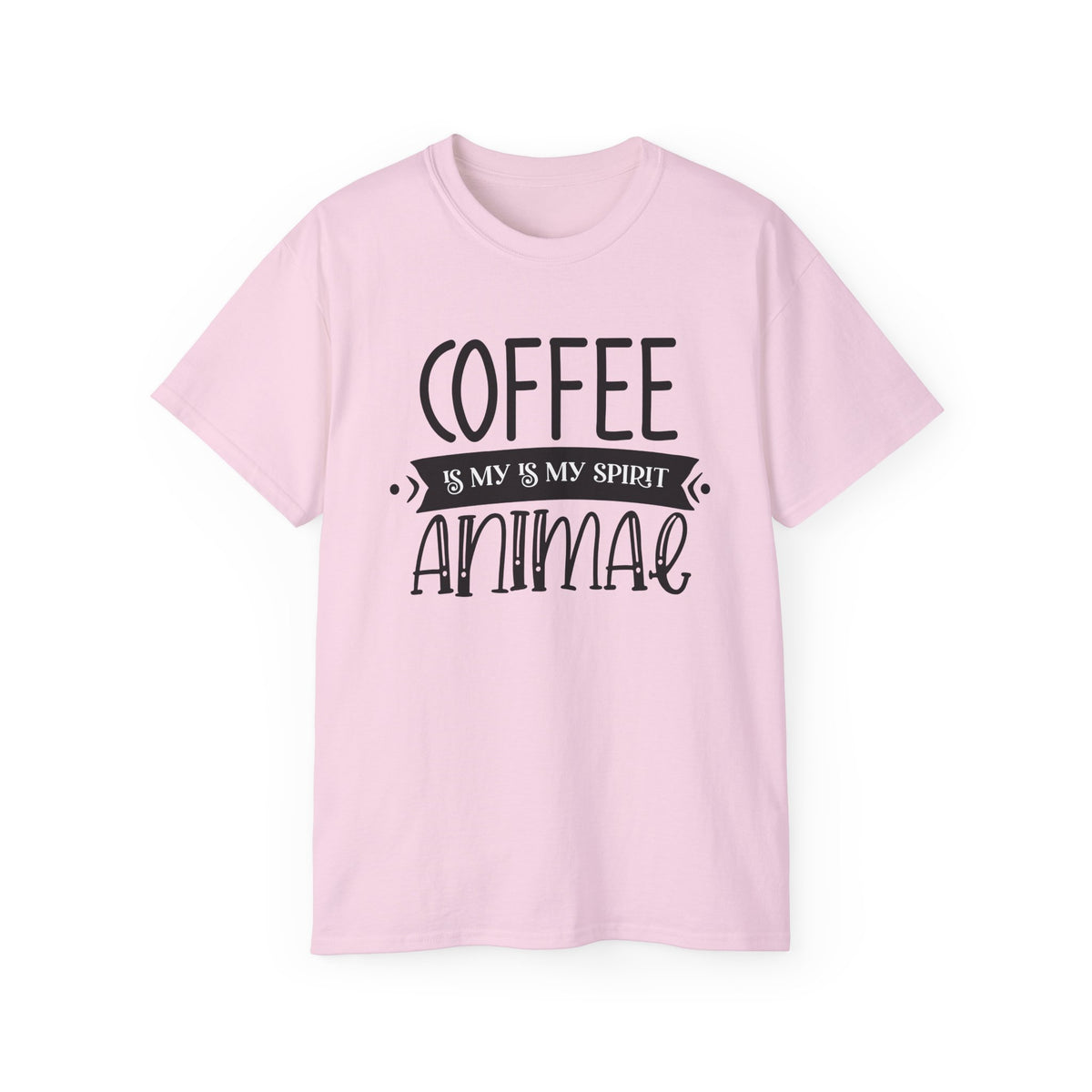 Coffee Is My Spirit Animal Tee | Funny Coffee Shirt, Typography Design
