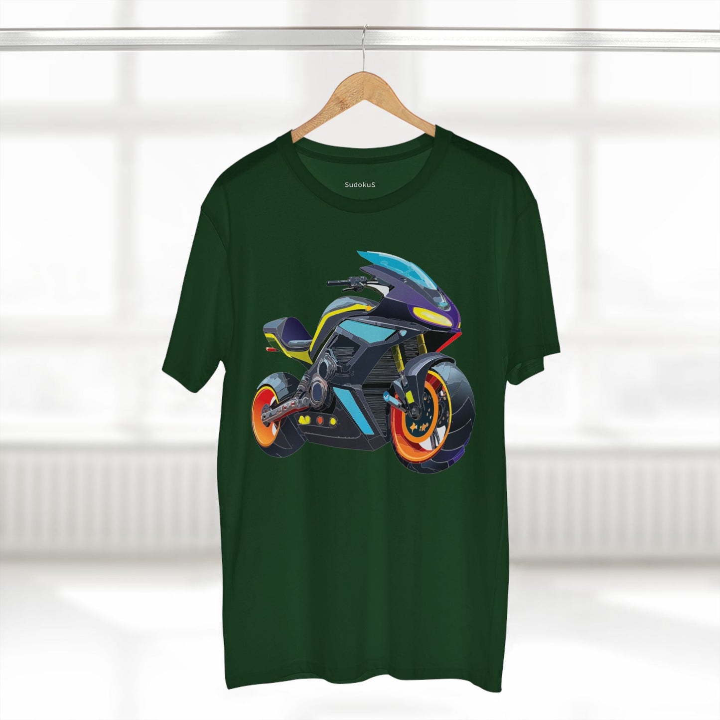 Moto Bike Graphic Unisex 100 Cotton Staple Tee 27