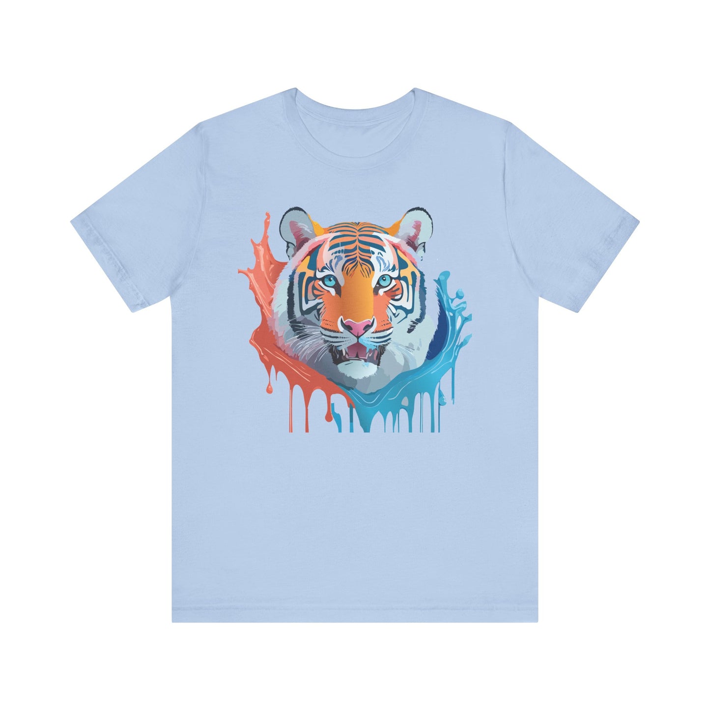 Unisex Tiger Tee, Animal Shirt, Tee Shirt with Tiger, Art T-Shirt, Animal Tees, Big Cat Shirt, Art Design T-Shirt 5
