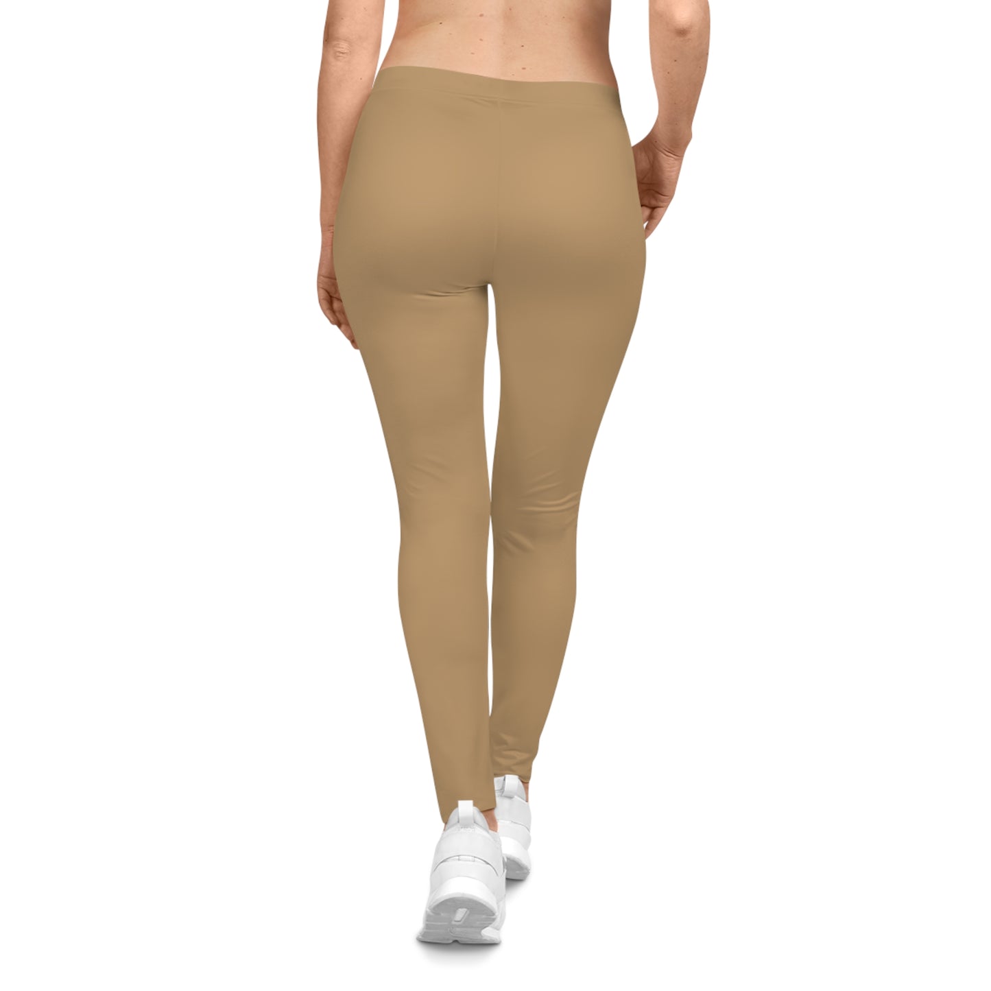 Camel Tan Color Women's Poly-Span Casual Leggings XS-2XL