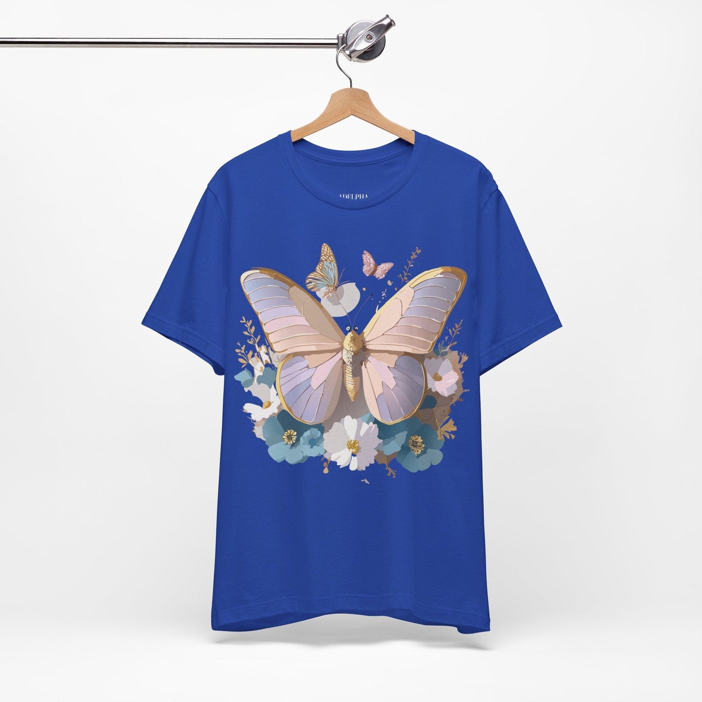 Butterfly Graphic Tee Unisex Short Sleeve Vintage Inspired Artwork Adelpha