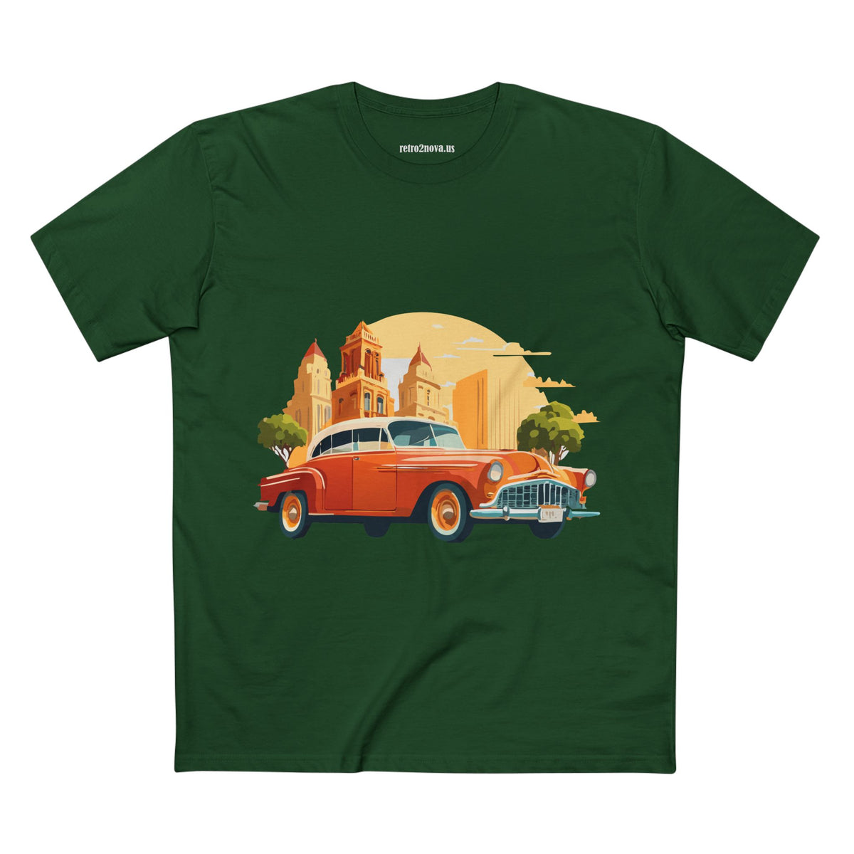 Retro Car Vintage Graphic Tee Staple Unisex 100 Cotton Tee Shirt - RC-21