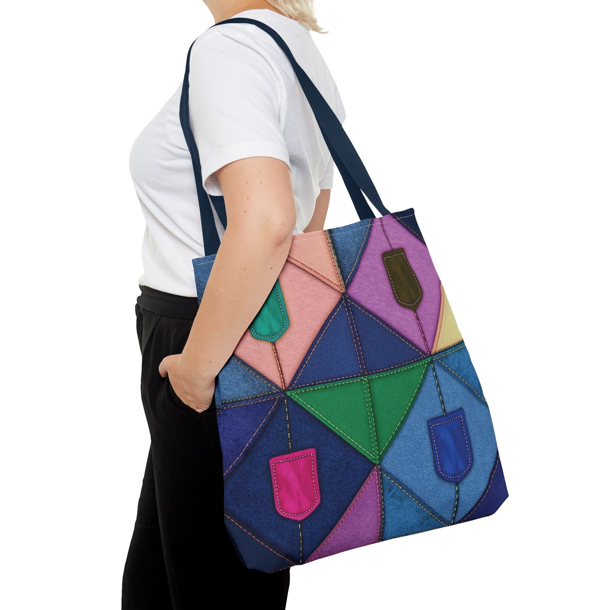 Denim Canvas Bag, Tote Bag Denim Printify