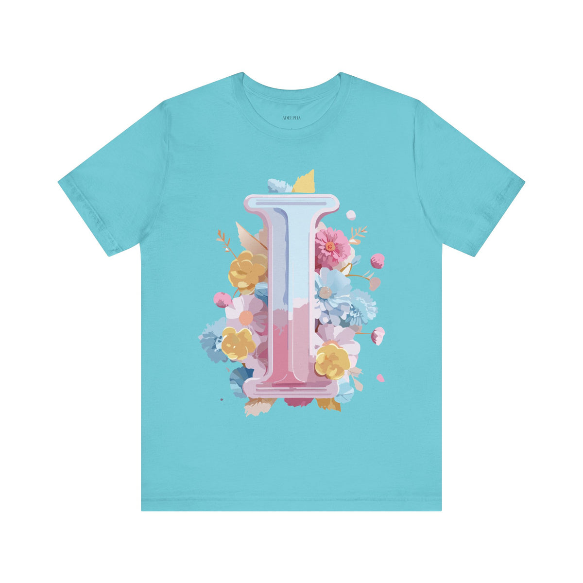 Letter I Graphic Unisex Cotton Bella+Canvas Tee with Art Letter Design