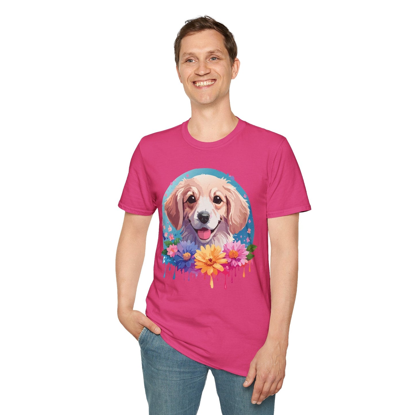 Unisex Dog Shirt Animal Tee Gildan Softstyle 64000 100 Percent Cotton