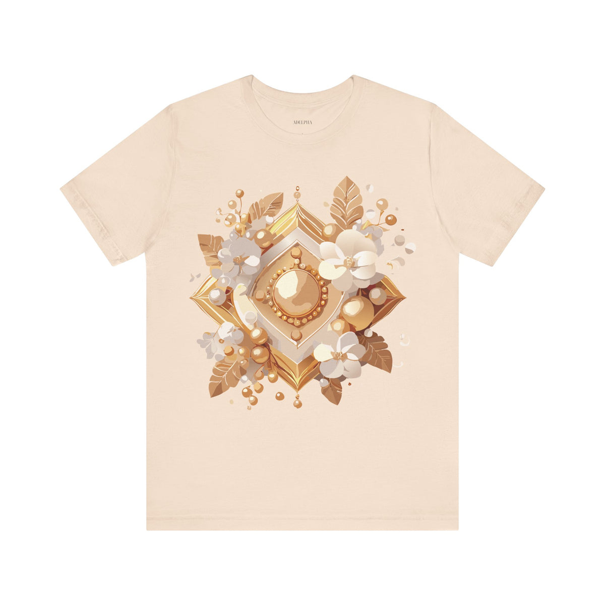 Jewelry Graphic Unisex Cotton Bella+Canvas Tee with Gemstones Art Design m36