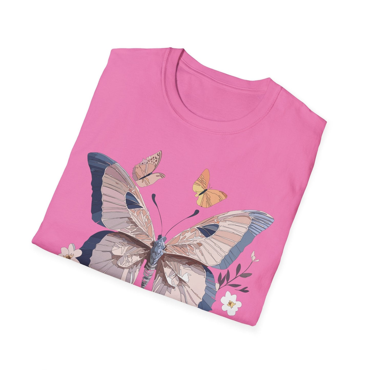 Butterfly Shirt Unisex T Shirt Monarch Print Gildan Softstyle 64000 Cotton Tee Quality