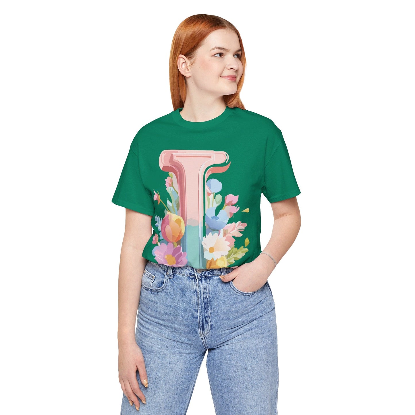 Letter I Shirt Graphic Tee Unisex Short Sleeve Adelpha Vintage Inspired Artwork Design