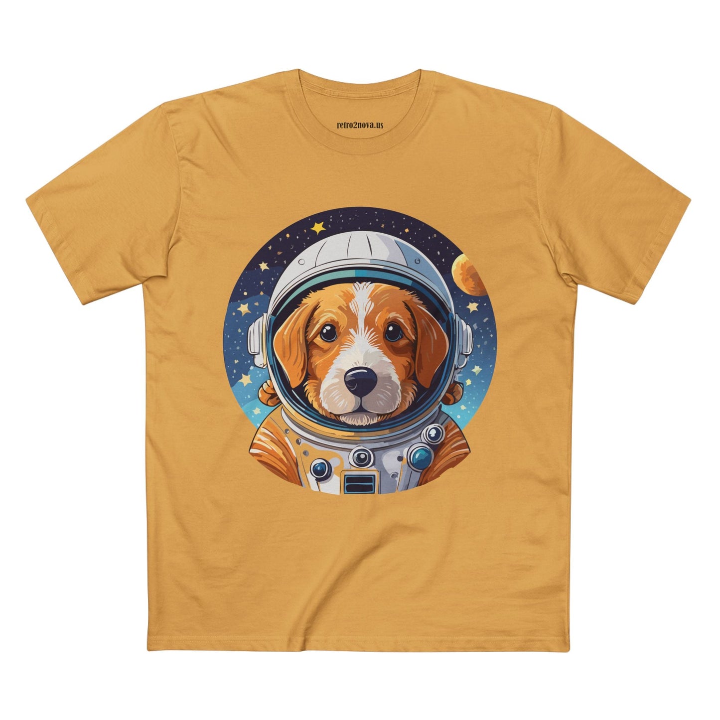 Unisex Dog Art Shirt Premium Cotton Tee With Original Retro2Nova Design From Art Collection For Everyday Comfort