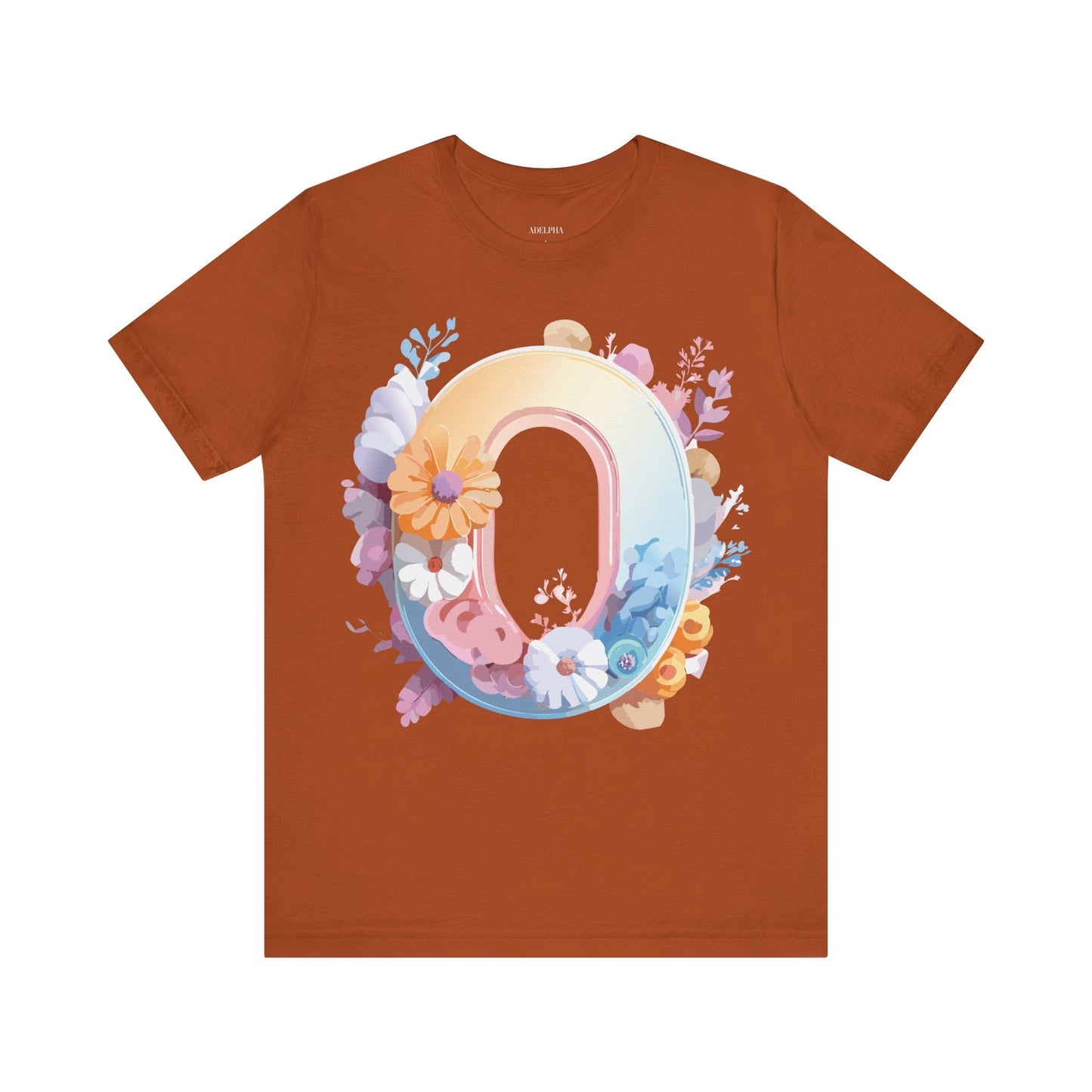Letter O Shirt Unisex Graphic Tee Vintage Inspired Artwork By Adelpha Premium Short Sleeve