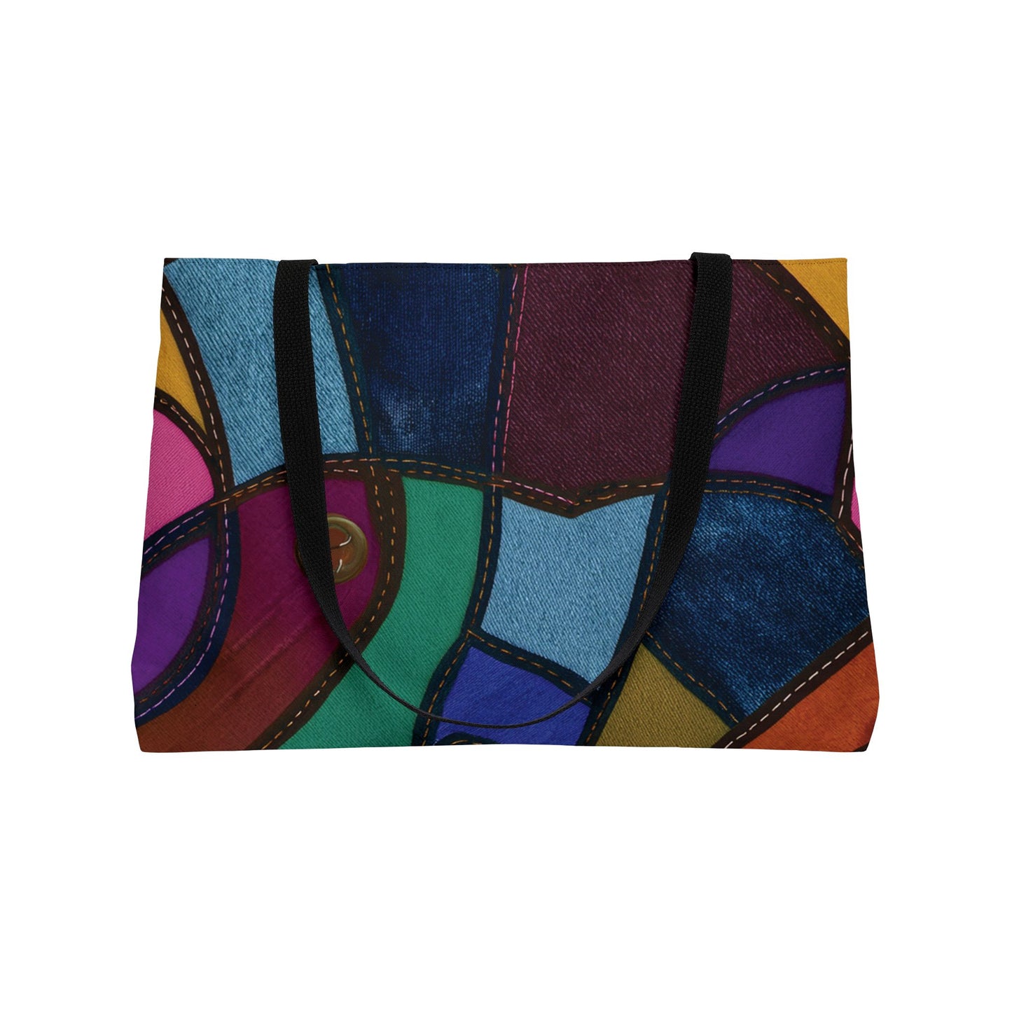 Denim Print Yoga Bag High-Quality 100% Spun Polyester 24x13 Canvas Gym Bag 36