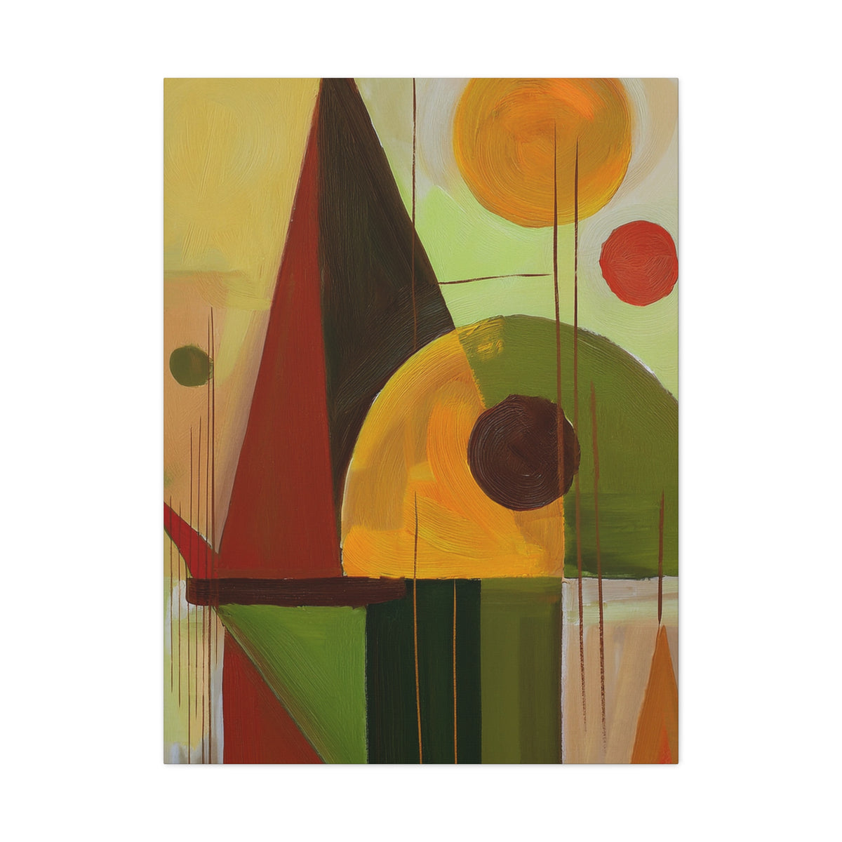 Abstract Geometric Painting Print Canvas 20x24,20x30,24x30 24x32,24x36,30x40 32x48,36x48,40x60 Pine-Wood Inner Frame ABS-60
