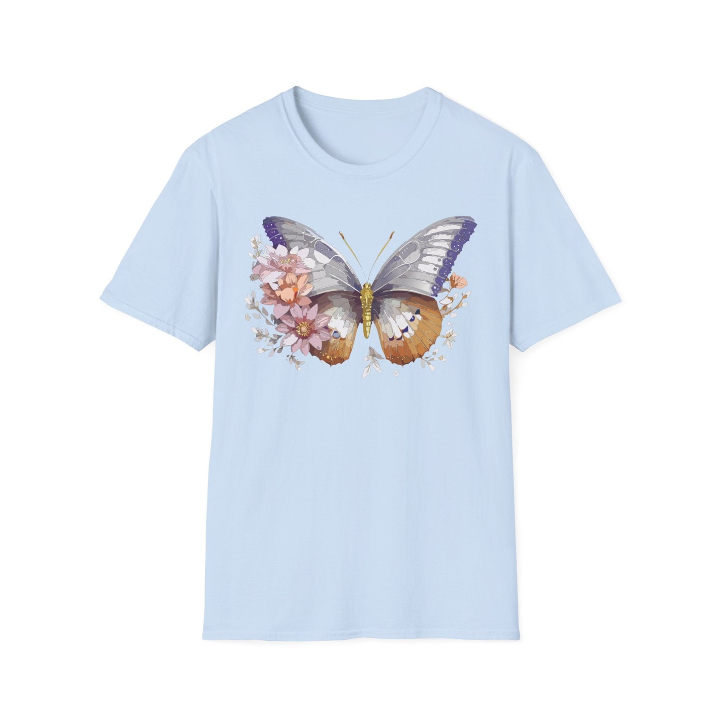 Butterfly Shirt Unisex T Shirt 100 Percent Ring Spun Cotton Gildan Softstyle Tee