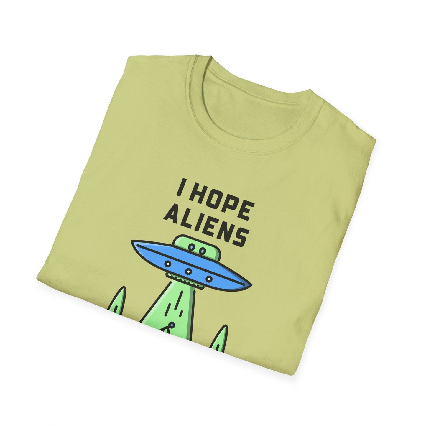 Alien UFO TShirt  I Hope Aliens Believe In Me Cute SciFi Graphic Tee