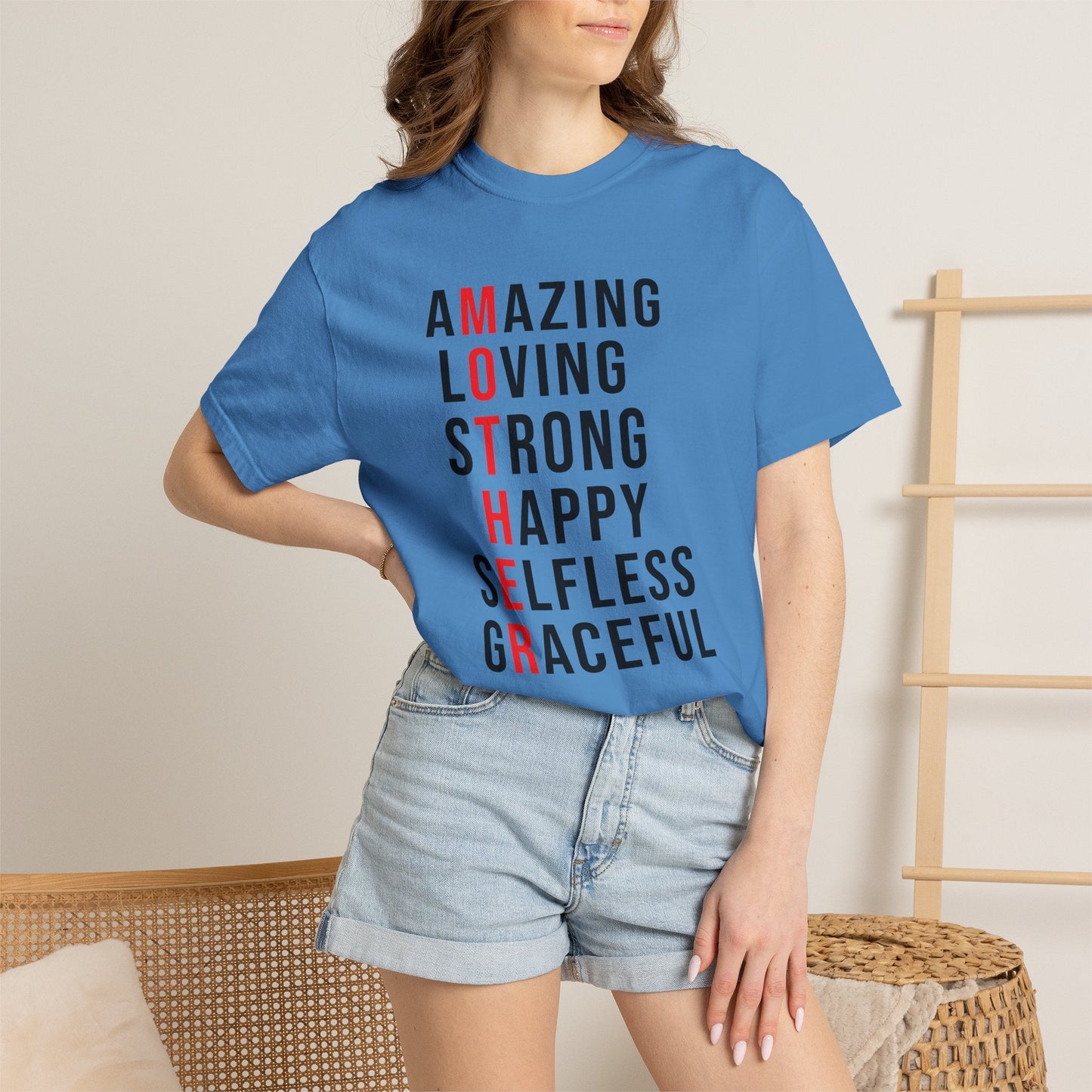 Mom T-shirt Mother's Day Mama Tee Unisex Comfort Colors Garment-Dyed Cotton h14