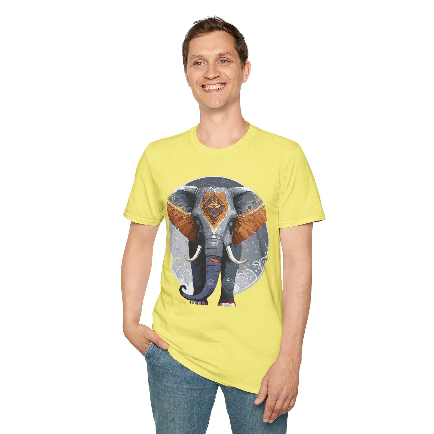 Elephant T Shirt Unisex Short Sleeve Tee SoftStyle Gildan 64000 One Hundred Percent Cotton