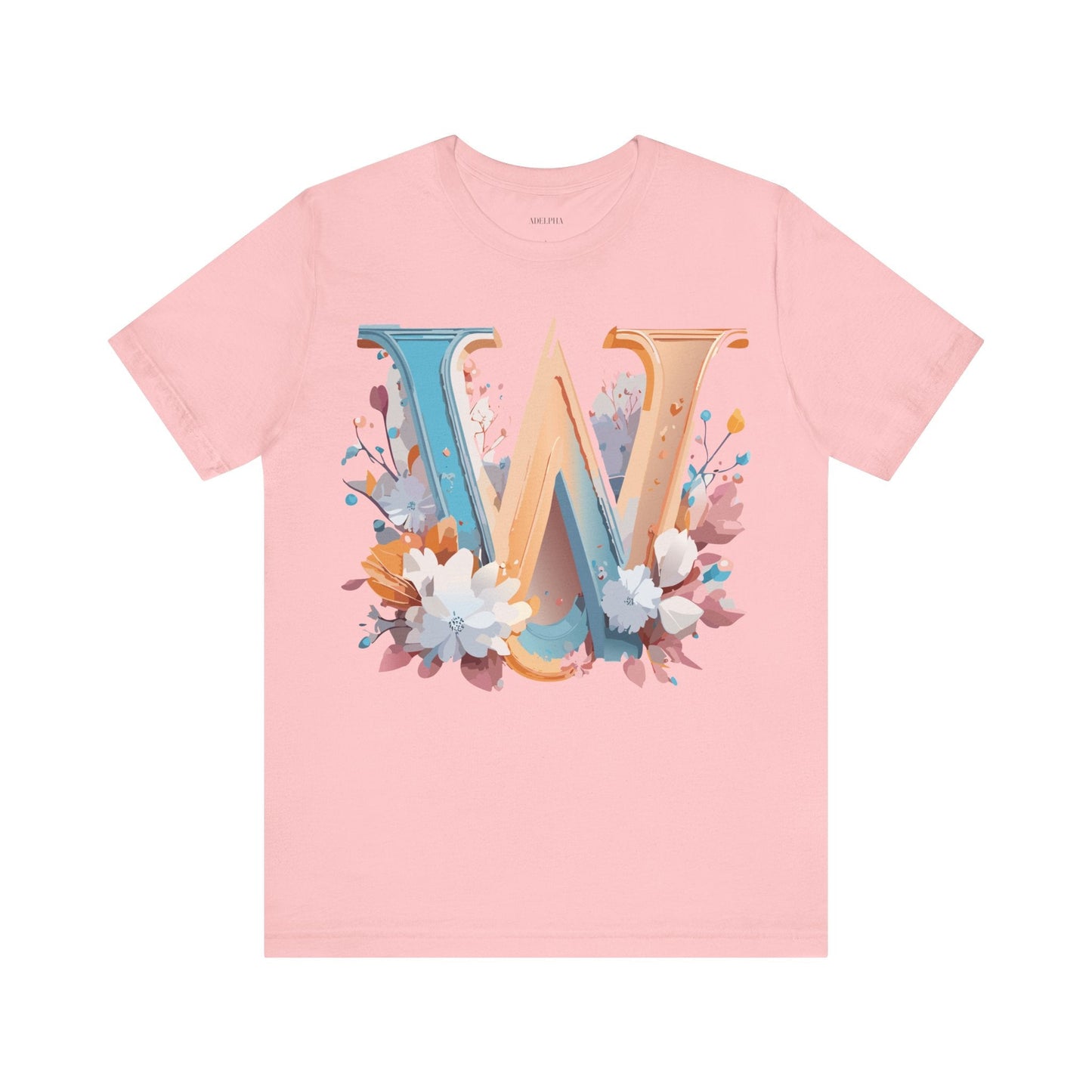 Letter W Shirt Graphic Tee Unisex Adelpha Vintage Inspired Art Design Short Sleeve