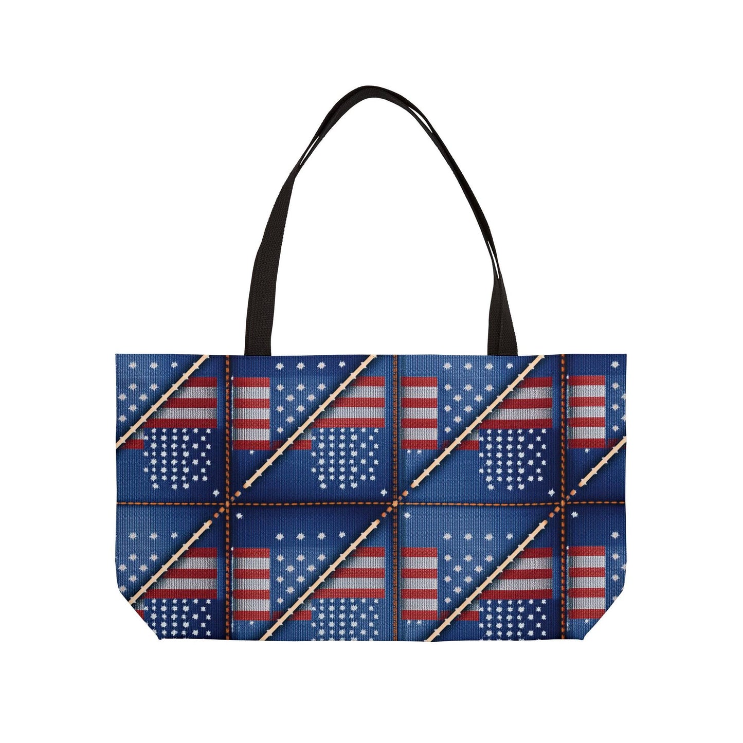4th of July Denim Color Imitation Print Unisex  Yoga Bag  Spun Poly 24x13 Canvas Bag 72