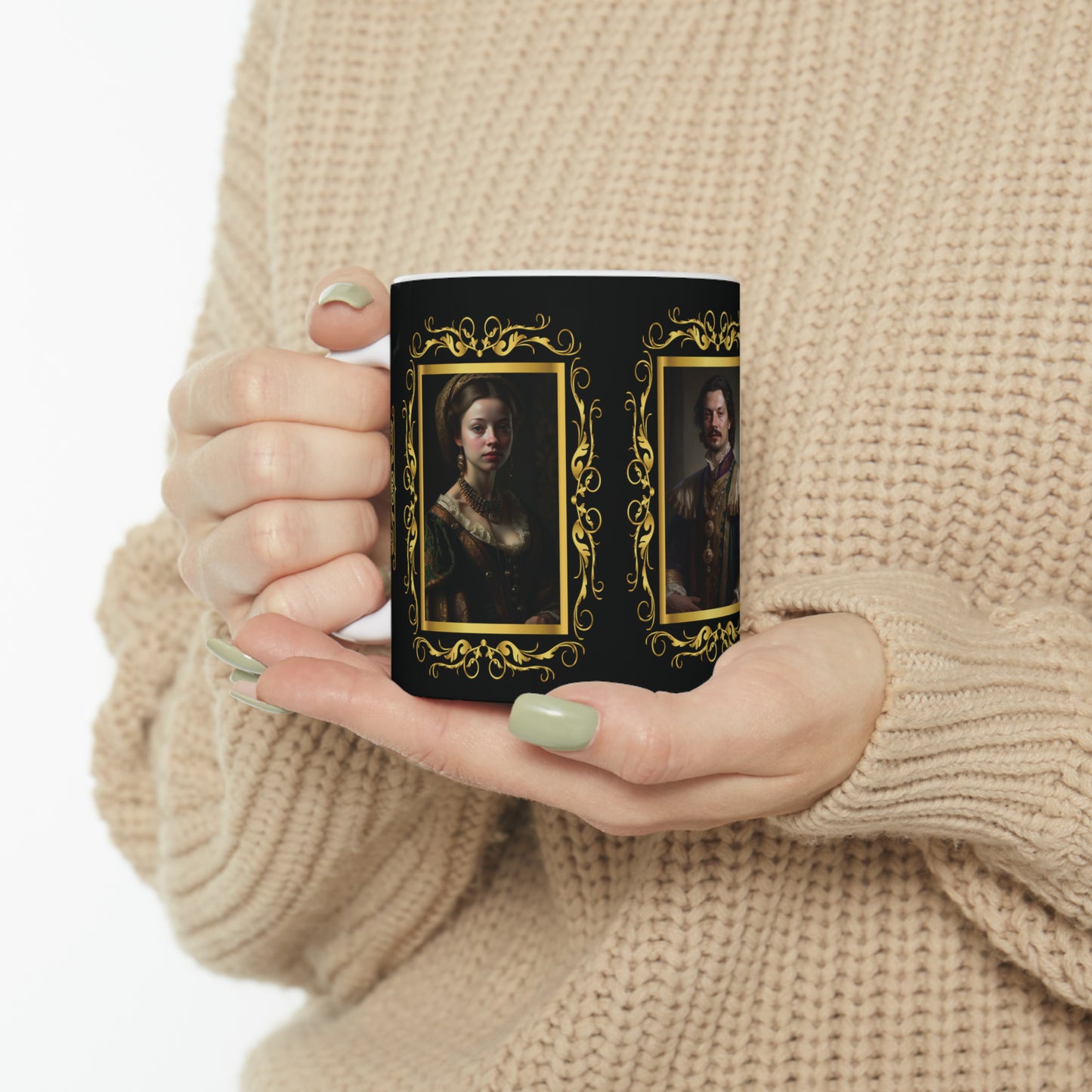 Tasse à café et à thé avec portraits antiques