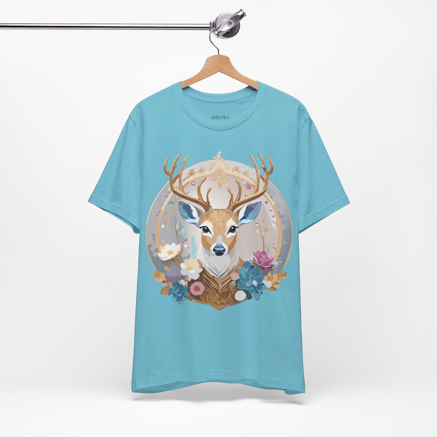 Adelpha Medallion Graphic Tee Unisex Short Sleeve Vintage Inspired Artwork Shirt