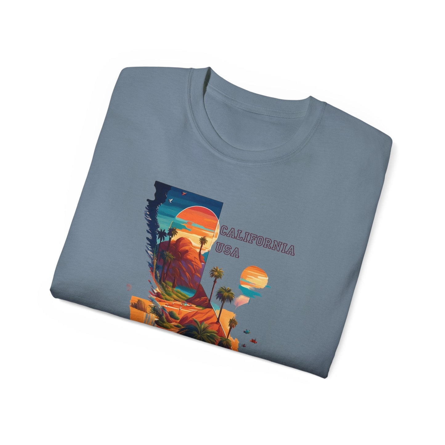 California Graphic Unisex Cotton T‑Shirt 2