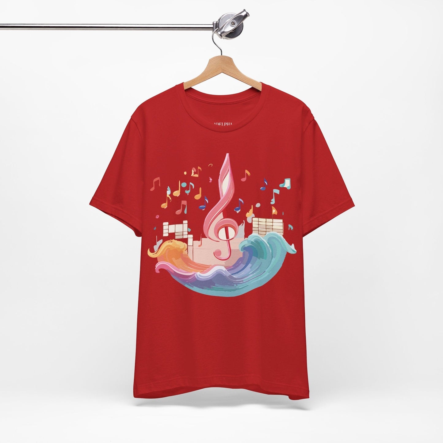 Adelpha Music Graphic T Shirt Unisex Short Sleeve Tee Vintage Inspired Art Design Premium