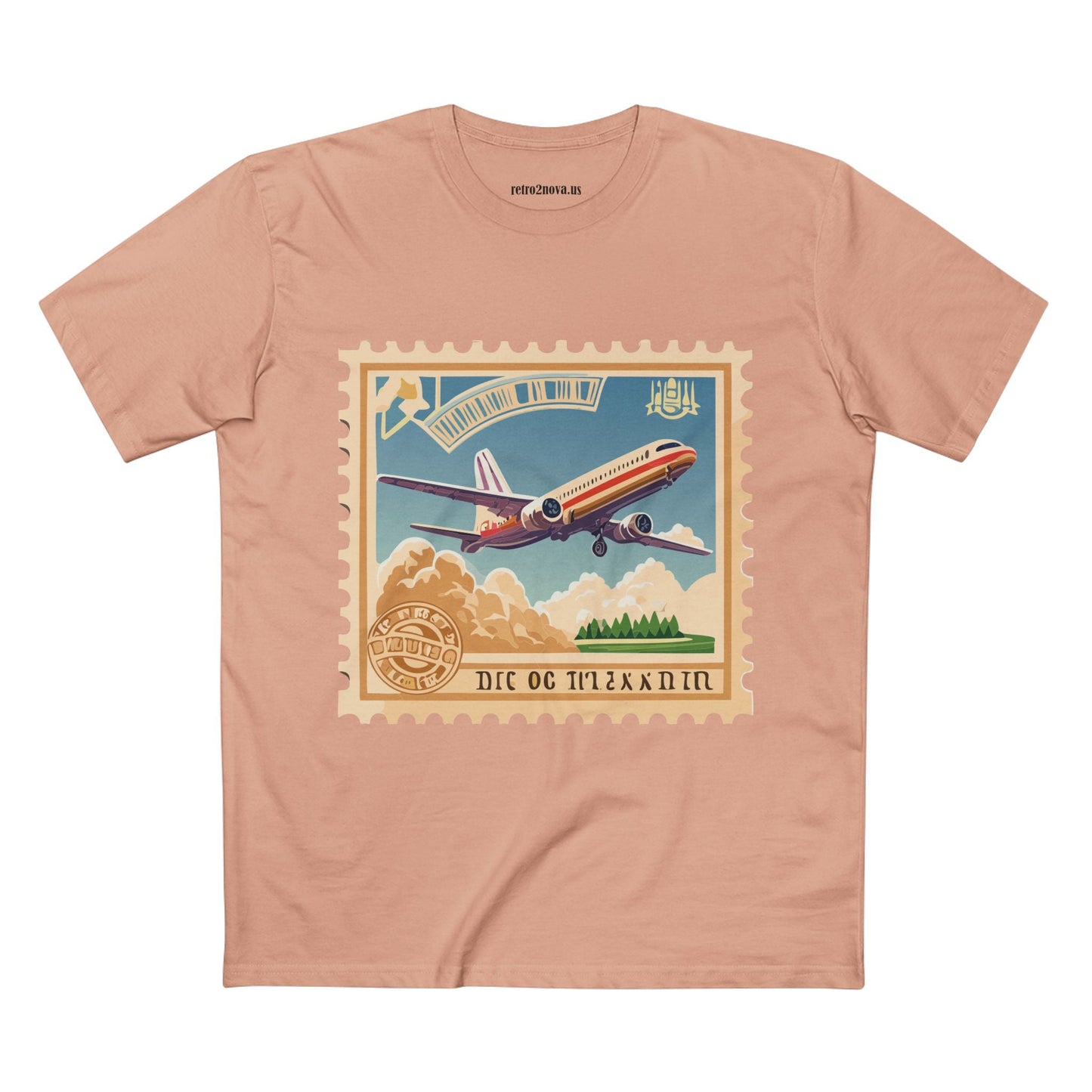 Postage Stamp Shirt Unisex Premium Cotton Tee With Original Art Design Retro2Nova