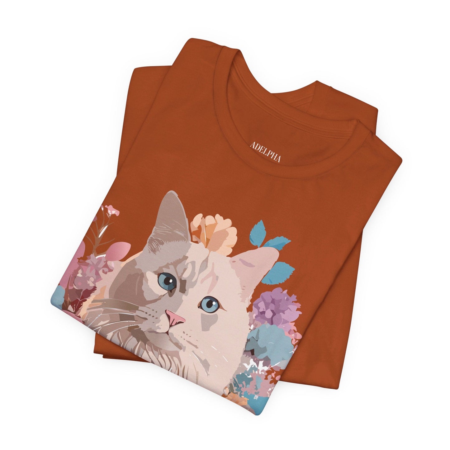 Cat Graphic Unisex 100 Cotton Vintage Design Tee 4