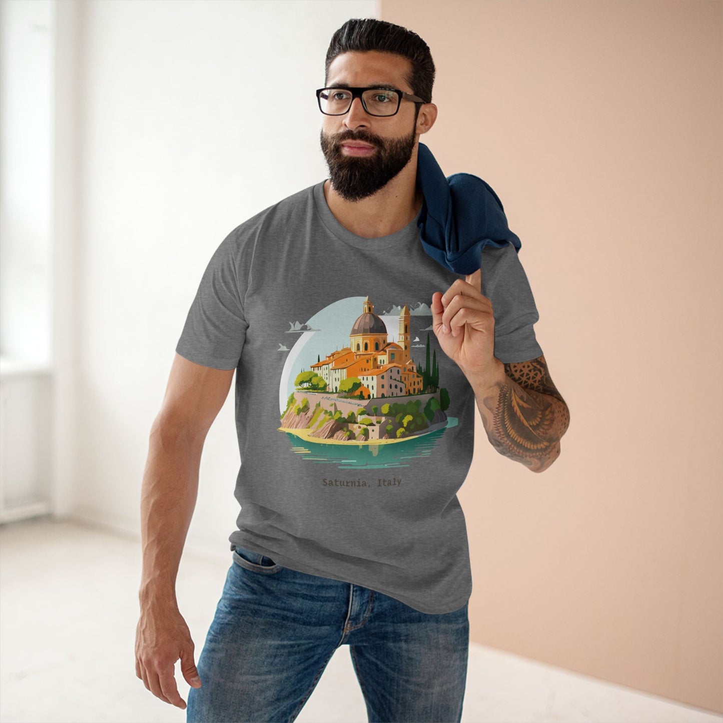 Italy Travel Shirt Unisex Cotton Tee With Original Art Design Retro2Nova Edition