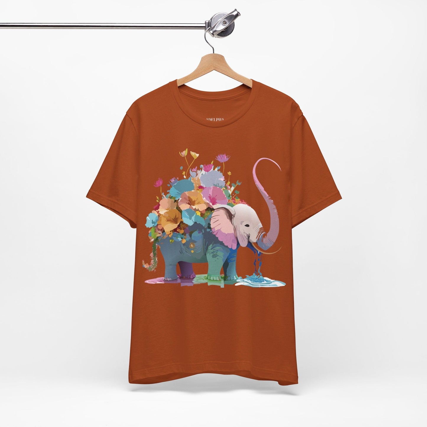 Elephant Graphic Unisex 100 Cotton Jersey Vintage Art Design Tee 12