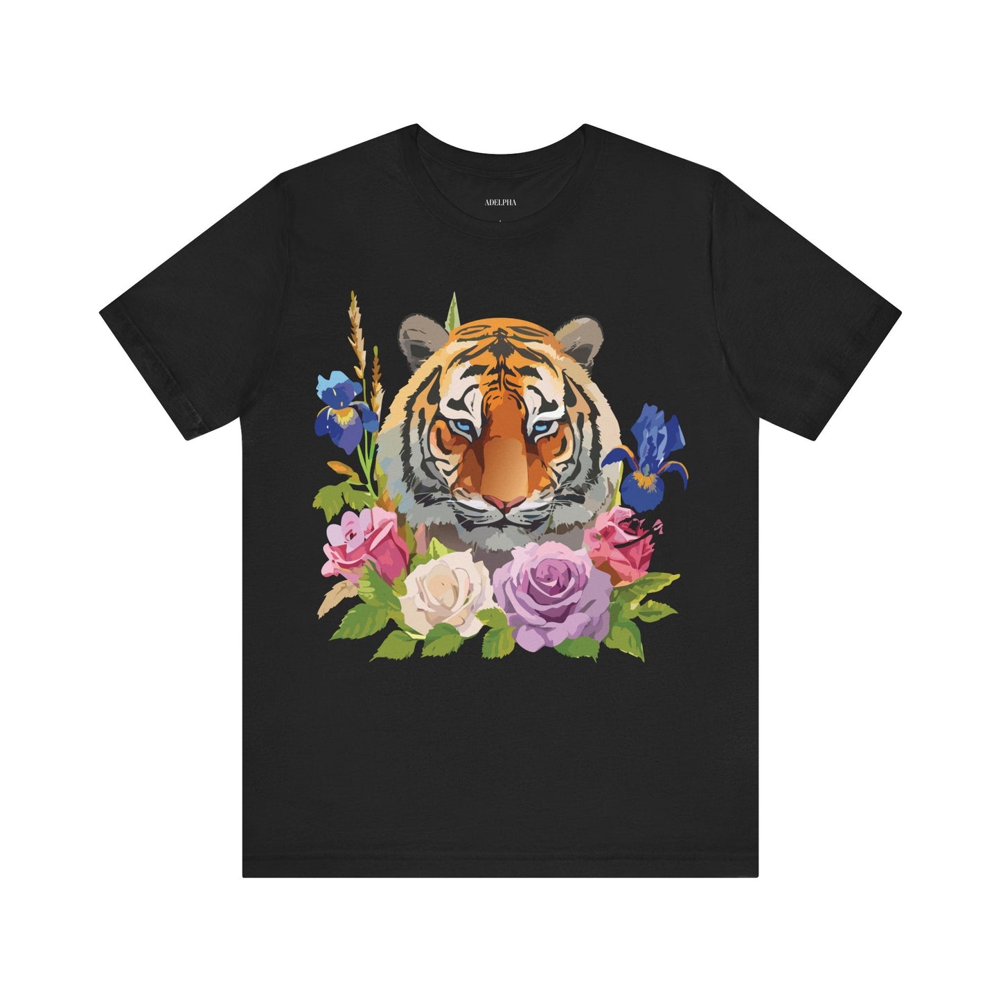 Tiger Graphic Tee Unisex Short Sleeve Tee With Vintage Inspired Artwork By Adelpha