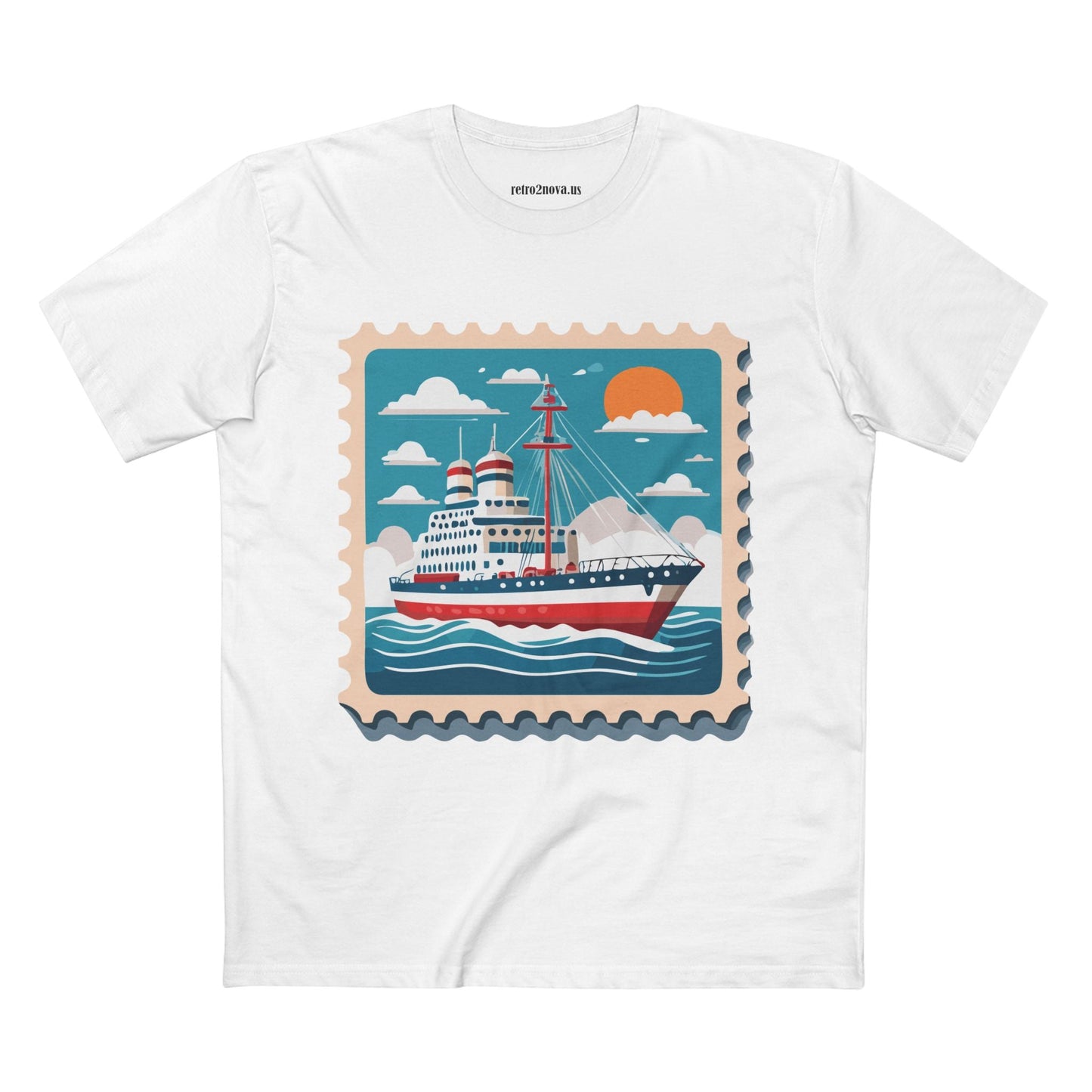 Stamp Shirt Postage Stamp Tee Unisex Premium Cotton Art Design From Retro2Nova Collection PS47
