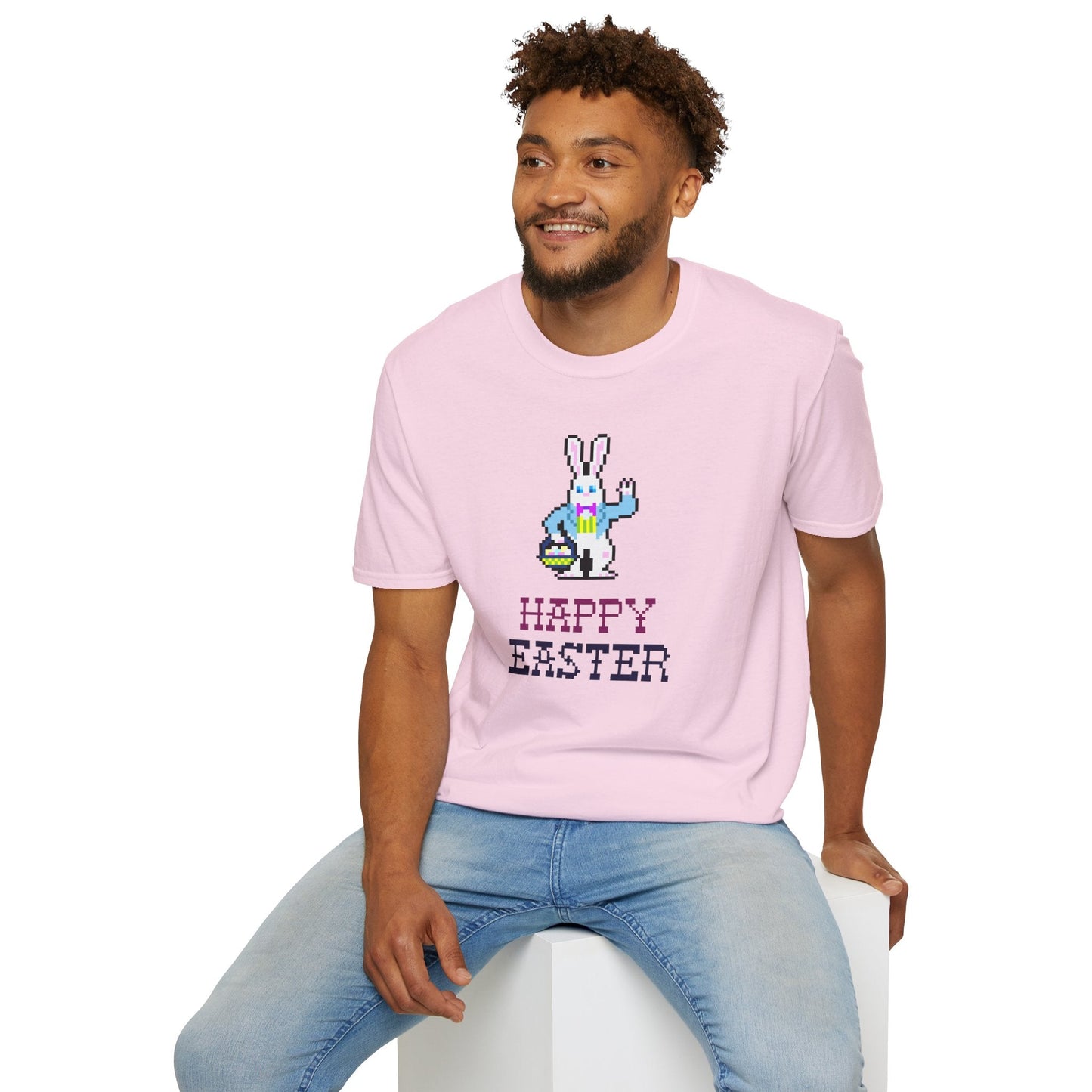 Funny Easter T Shirt With Signature And Prints Unisex Gildan Softstyle Cotton Tee Design