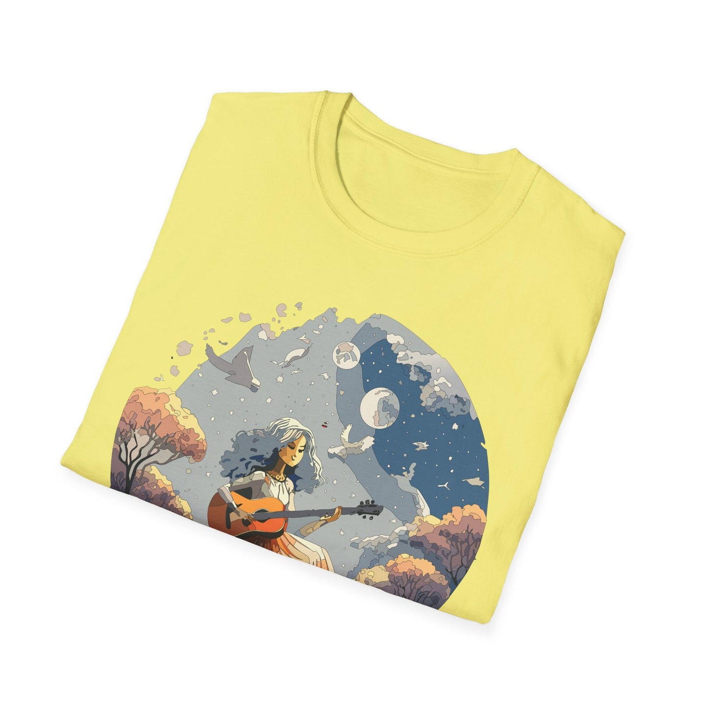 Womens Graphic T Shirt Art Design Tee Unisex Softstyle Cotton Shirt Everyday Comfort Durable Wear