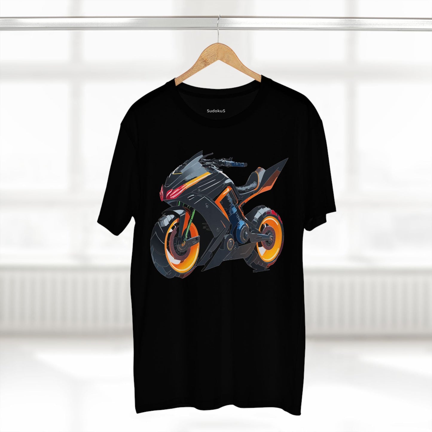Moto Bike Graphic Unisex 100 Cotton Staple Tee 10