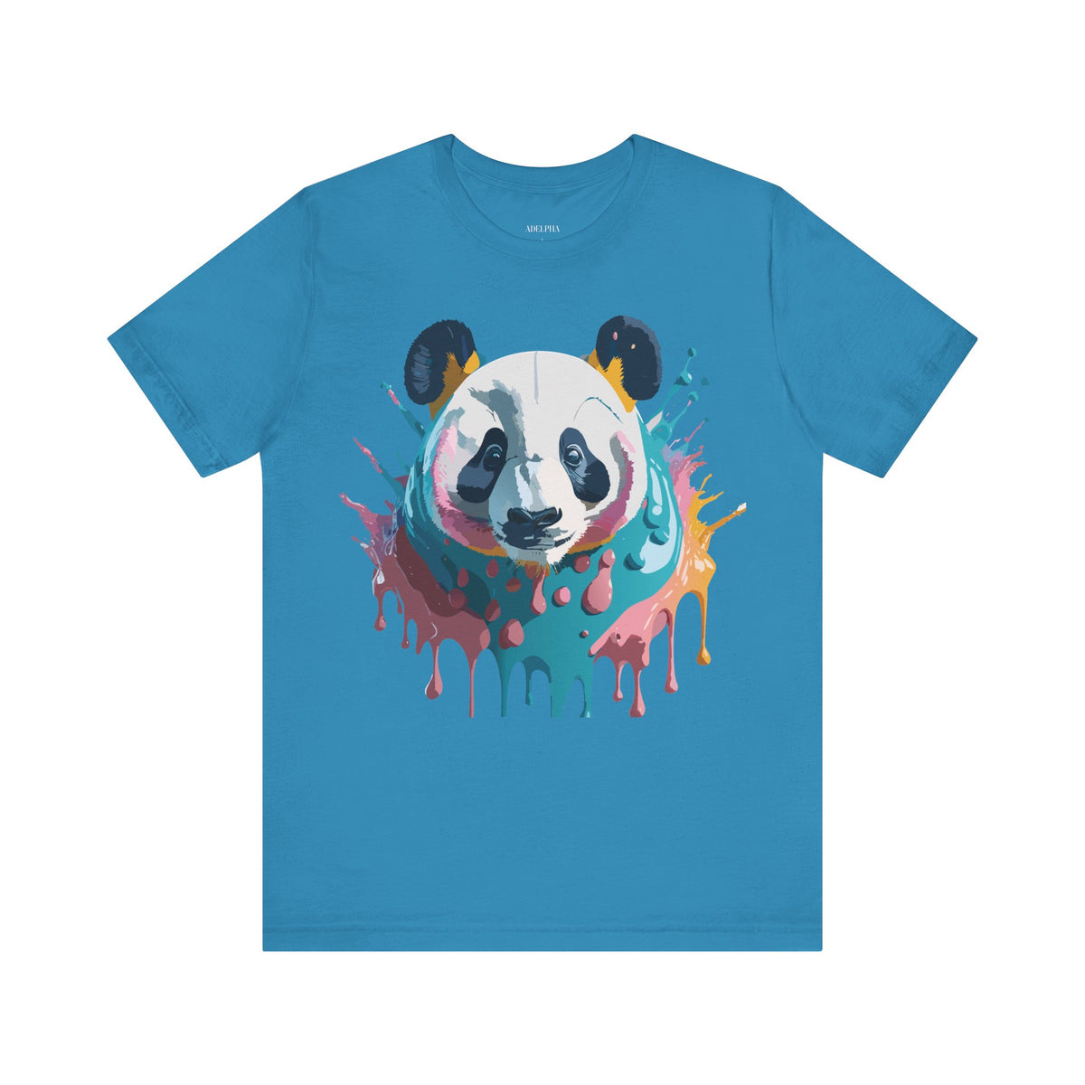 Panda Graphic Unisex Cotton Bella+Canvas Tee with Art Animal Design e140