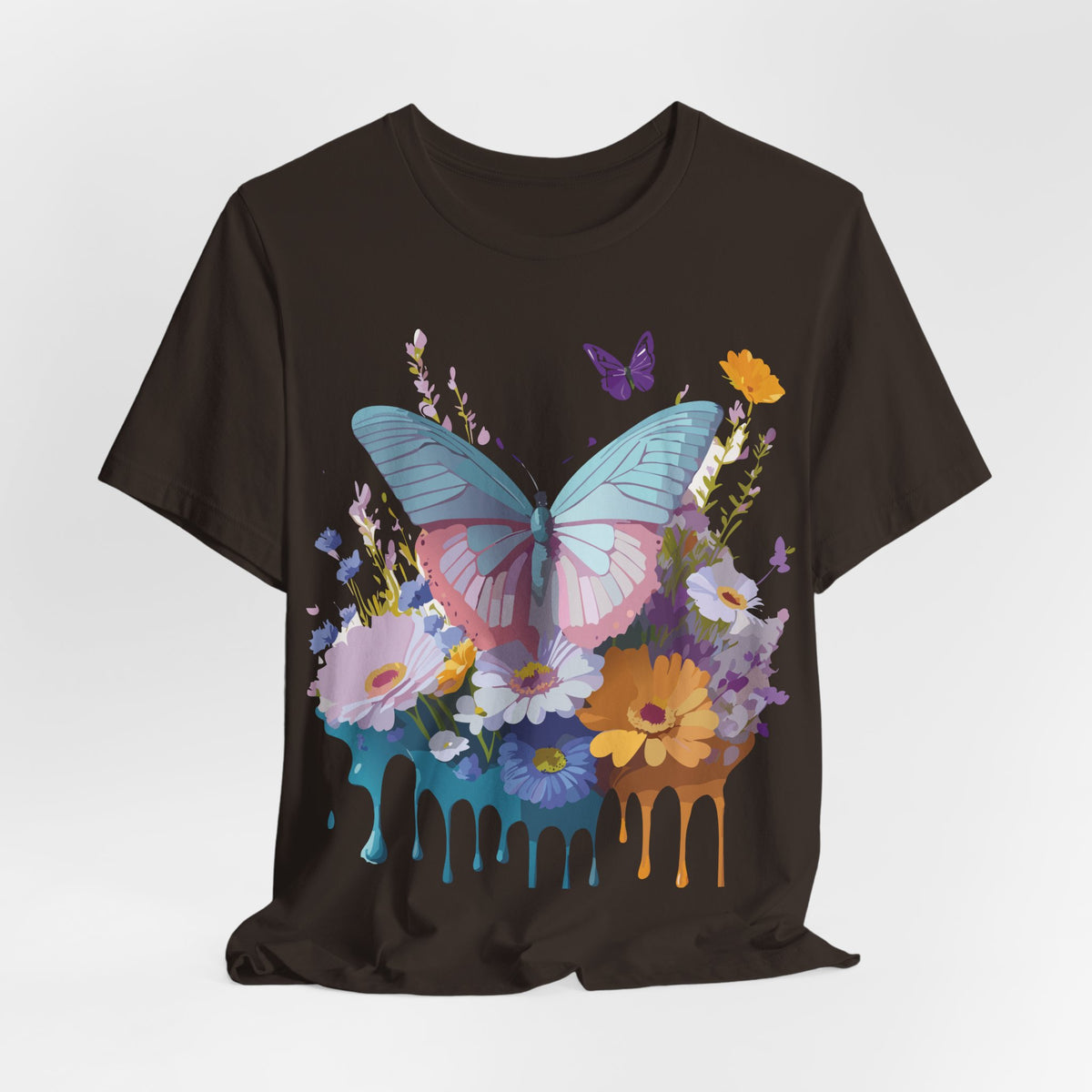 Butterfly Graphic Unisex Cotton Bella+Canvas Tee with Art Design n45
