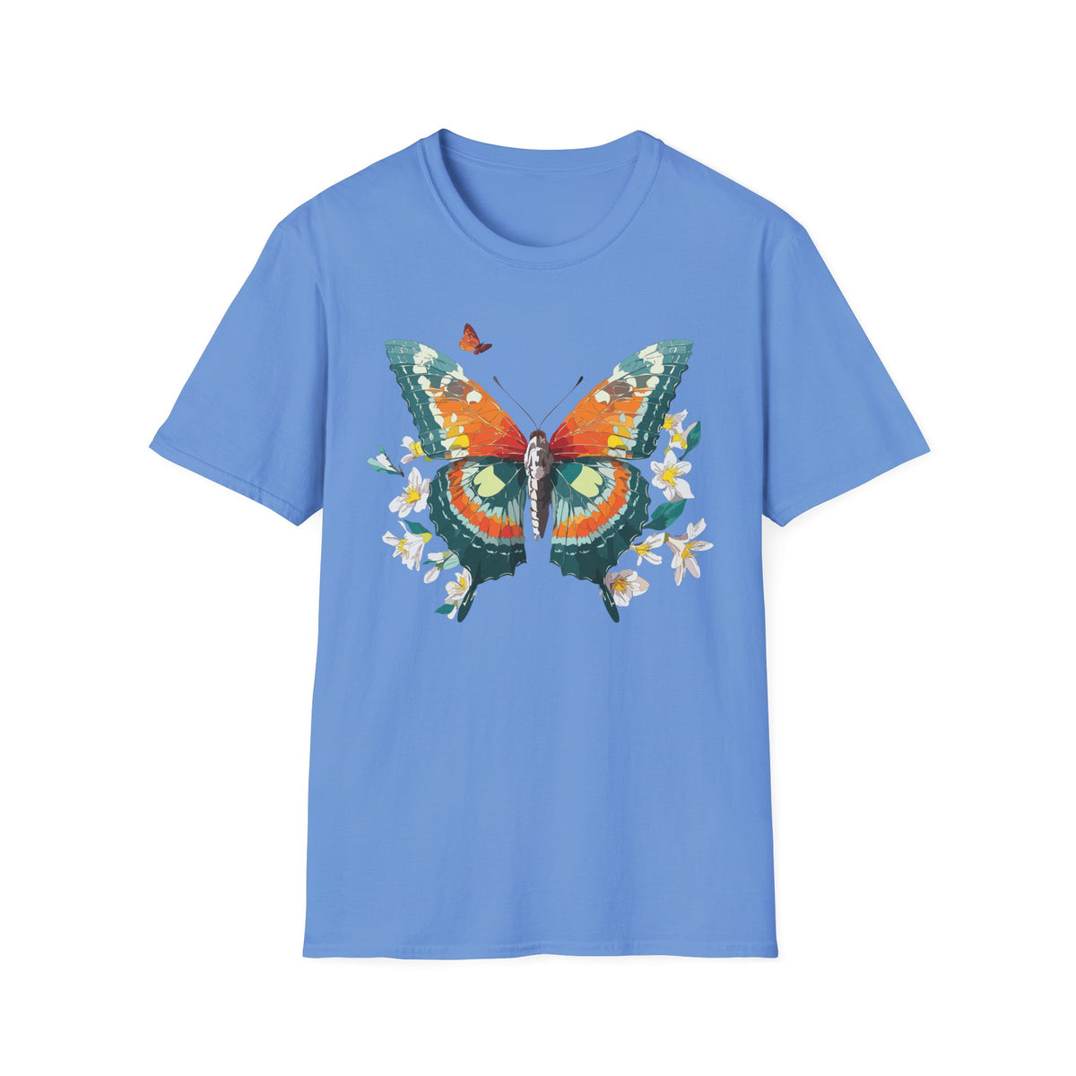 Colorful Watercolor Butterfly T-Shirt | Floral Graphic Tee Unisex 100 Cotton Gildan T-Shirt