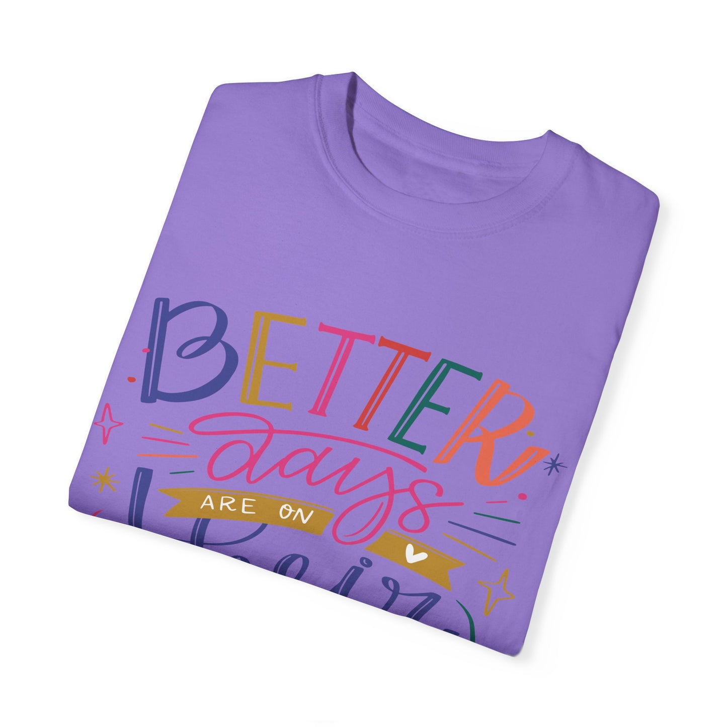 T-shirt unisexe avec design artistique et imprimé de citations positives