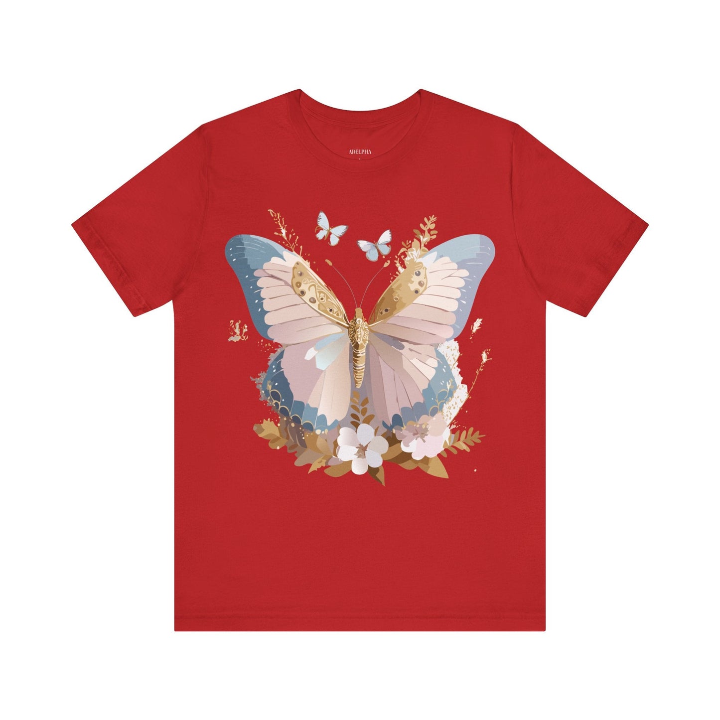 Butterfly Graphic Tee Unisex Short Sleeve Art Design By Adelpha