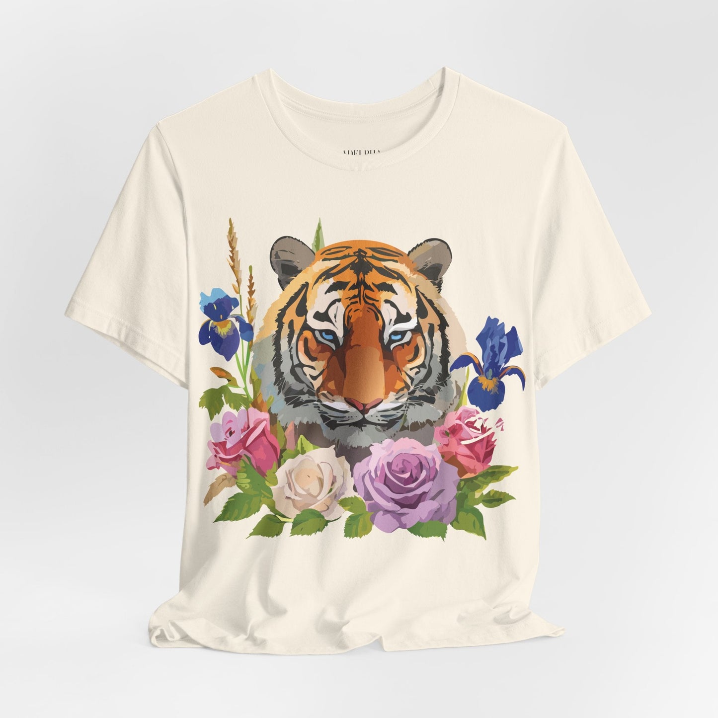 Tiger Graphic Tee Unisex Short Sleeve Tee With Vintage Inspired Artwork By Adelpha