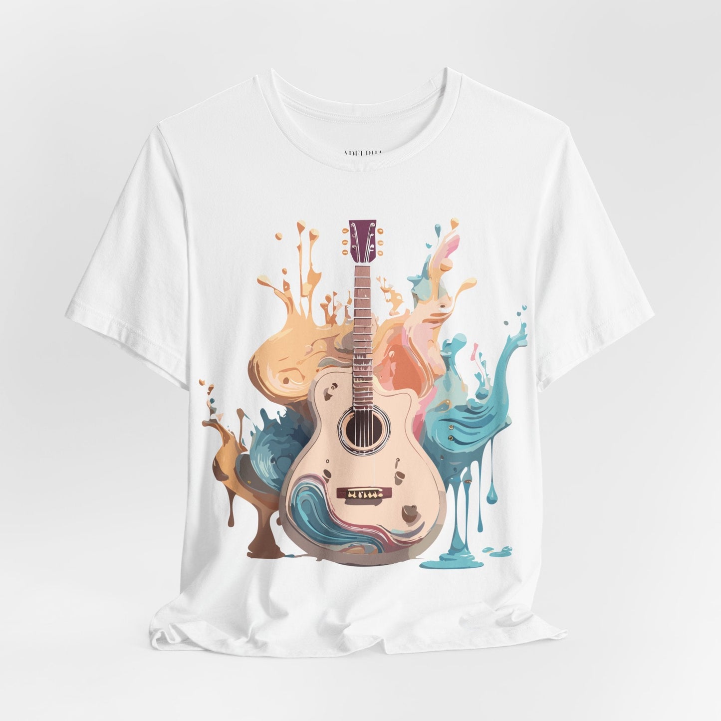Music Graphic Unisex 100 Cotton Vintage Art with Musical Elements Tee 62