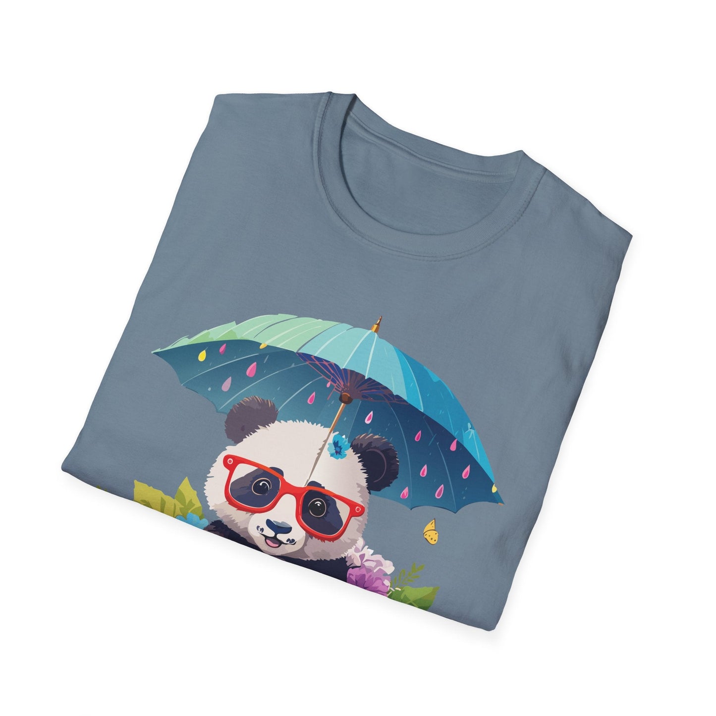 Panda Shirt Unisex Tee 100 Percent Ring Spun Cotton Softstyle Gildan 64000 Animal Print