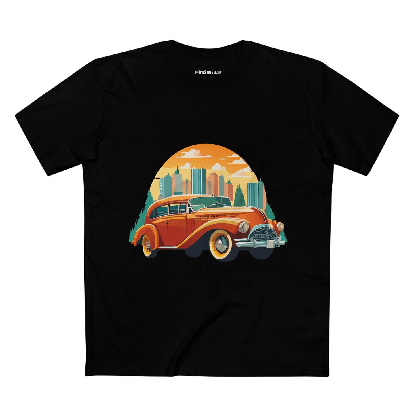 Retro Car Shirts Vintage Car Tee By Retro2Nova Unisex Premium Cotton Original Art Design Collection