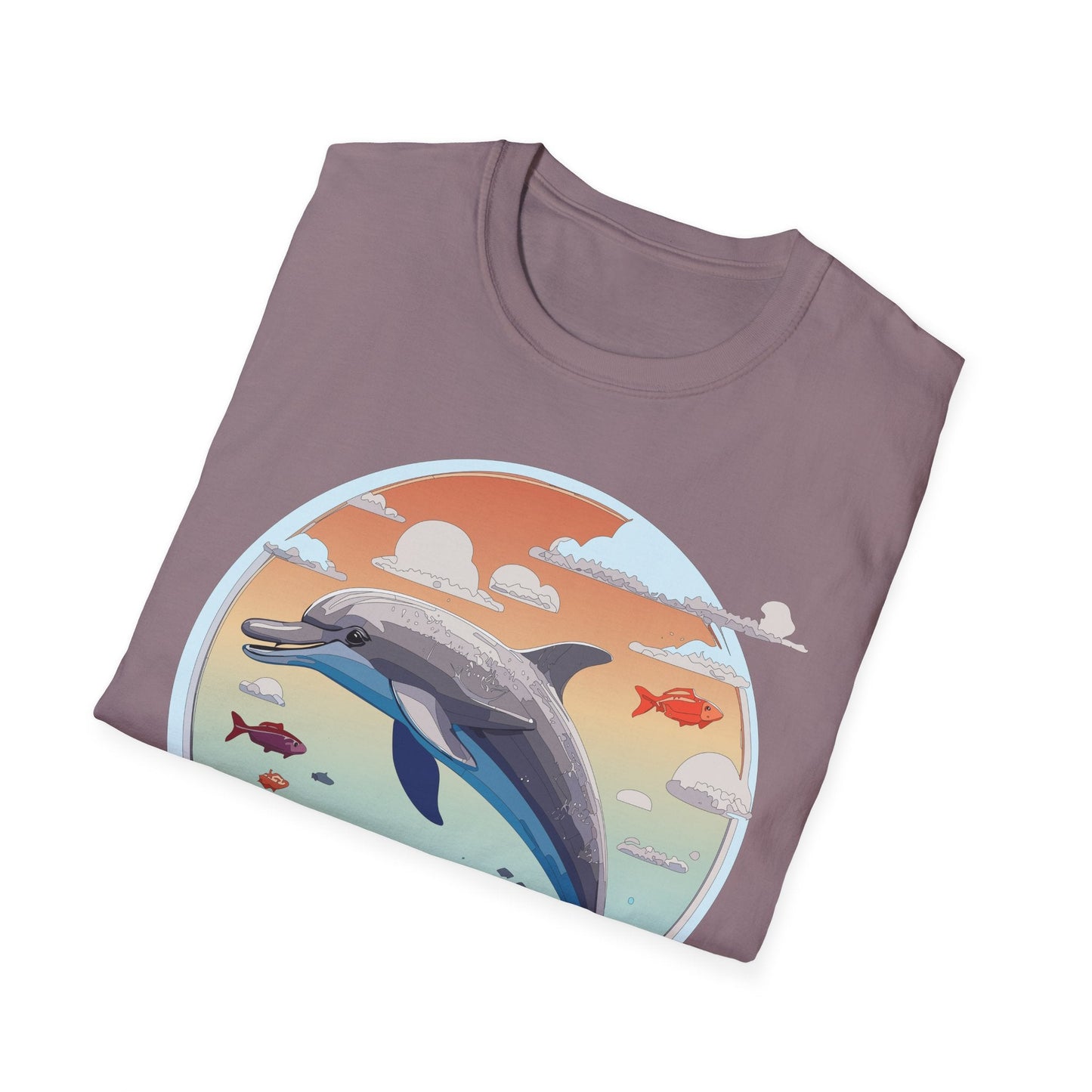 Dolphin Shirt Unisex Gildan Softstyle Cotton Tee For Men Women Dolphin Fish Animal Shirt