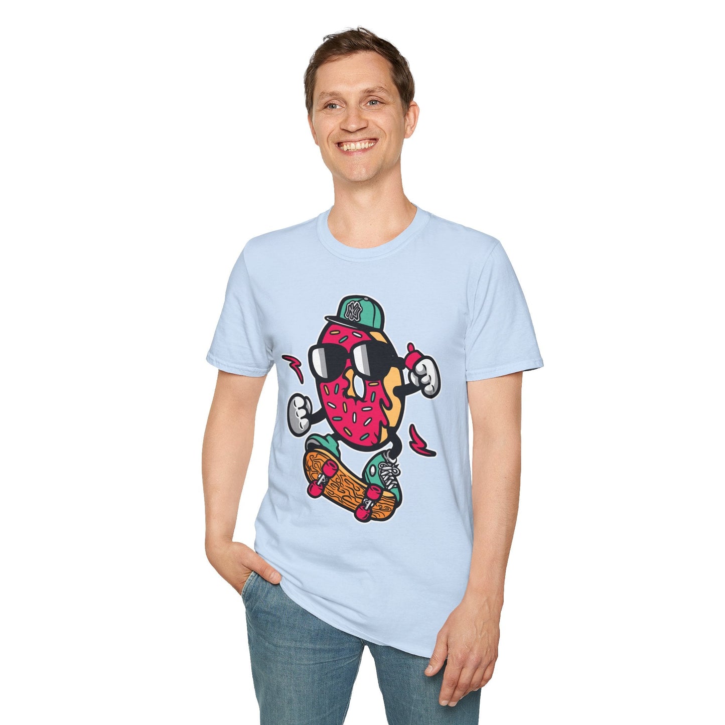 Cartoon T Shirt Animation Tee Funny Art Graphic Shirt Unisex Gildan Softstyle 64000