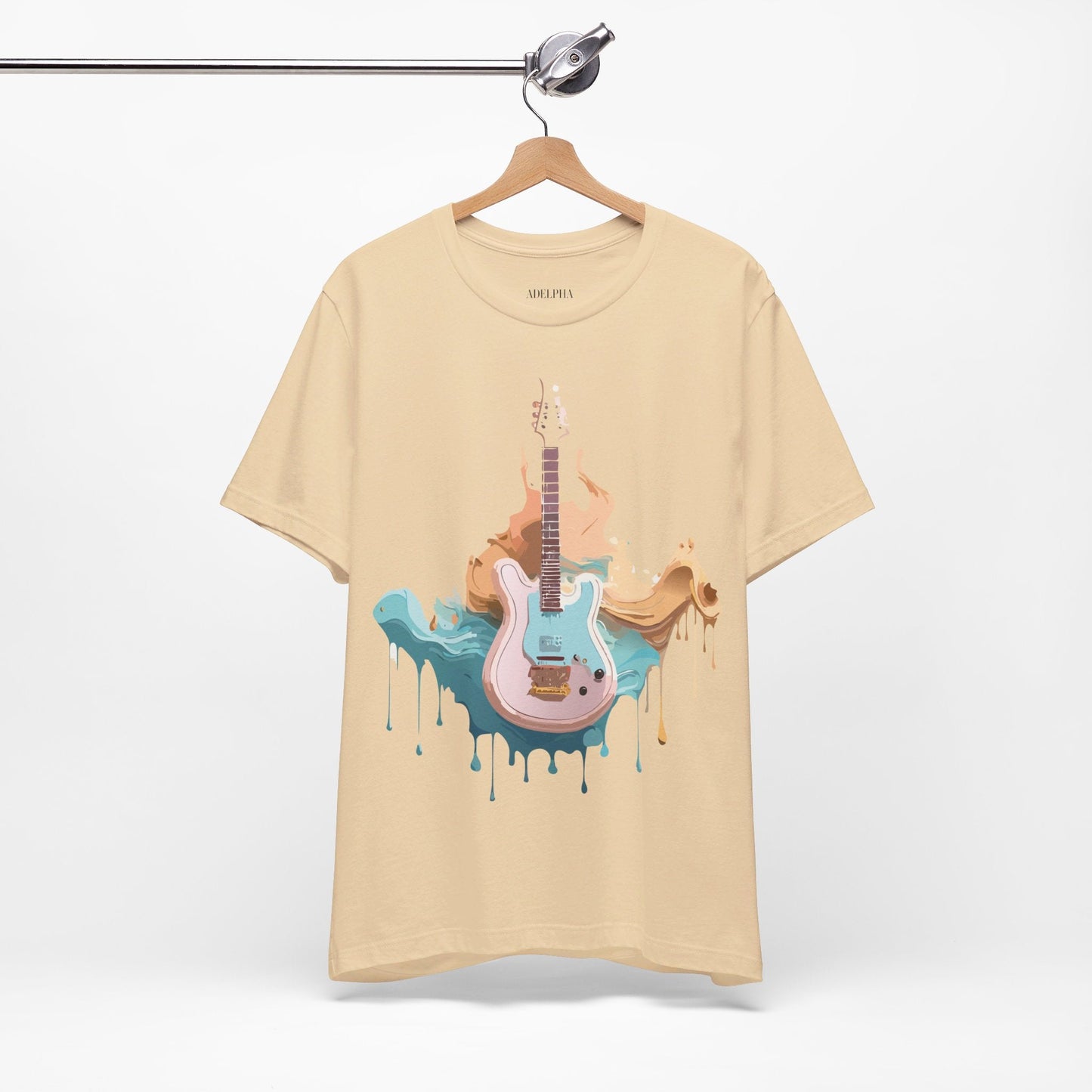 Music Graphic Unisex 100 Cotton Vintage Art with Musical Elements Tee 46
