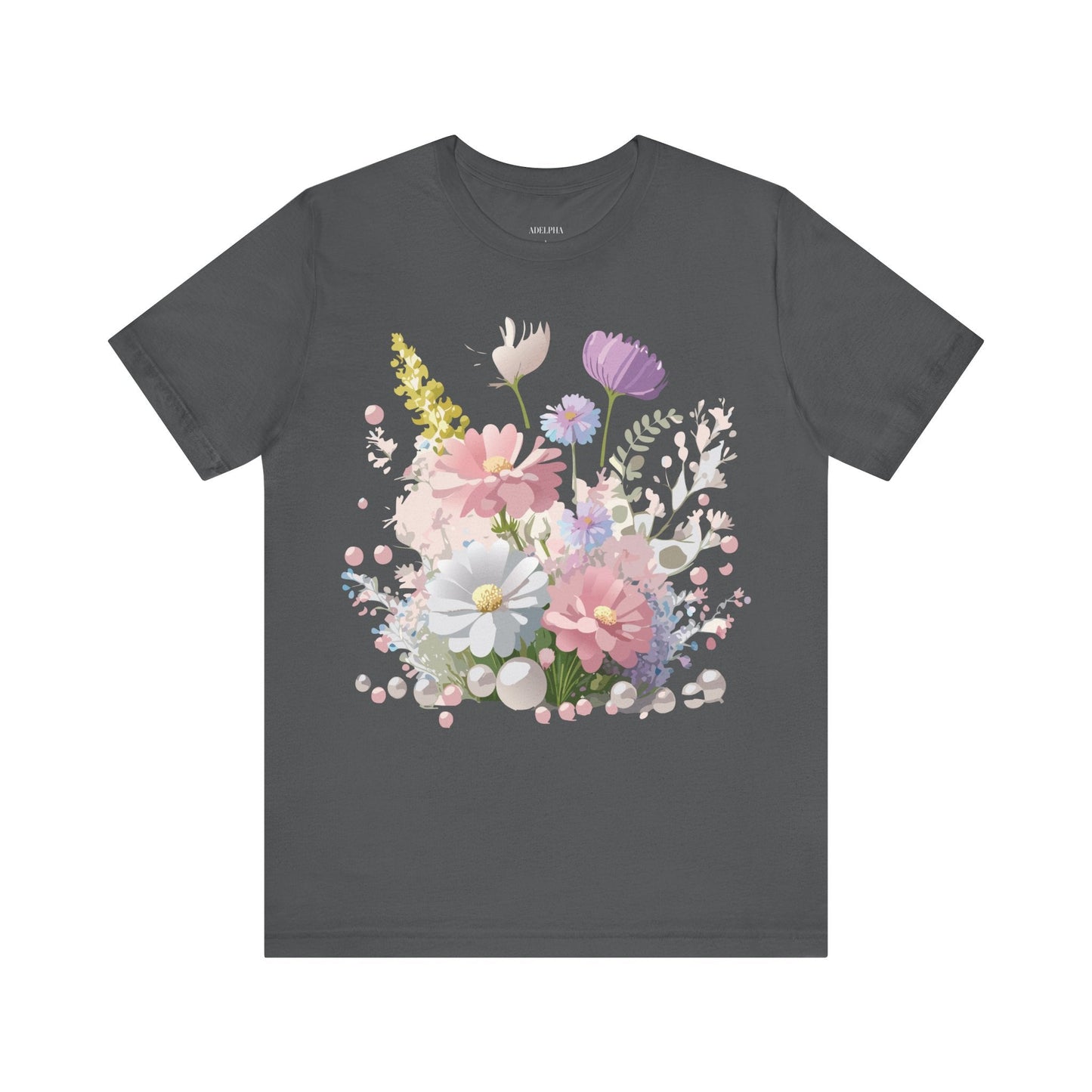 Adelpha Floral Graphic T Shirt Unisex Jersey Short Sleeve Art Design Vintage Inspired Premium